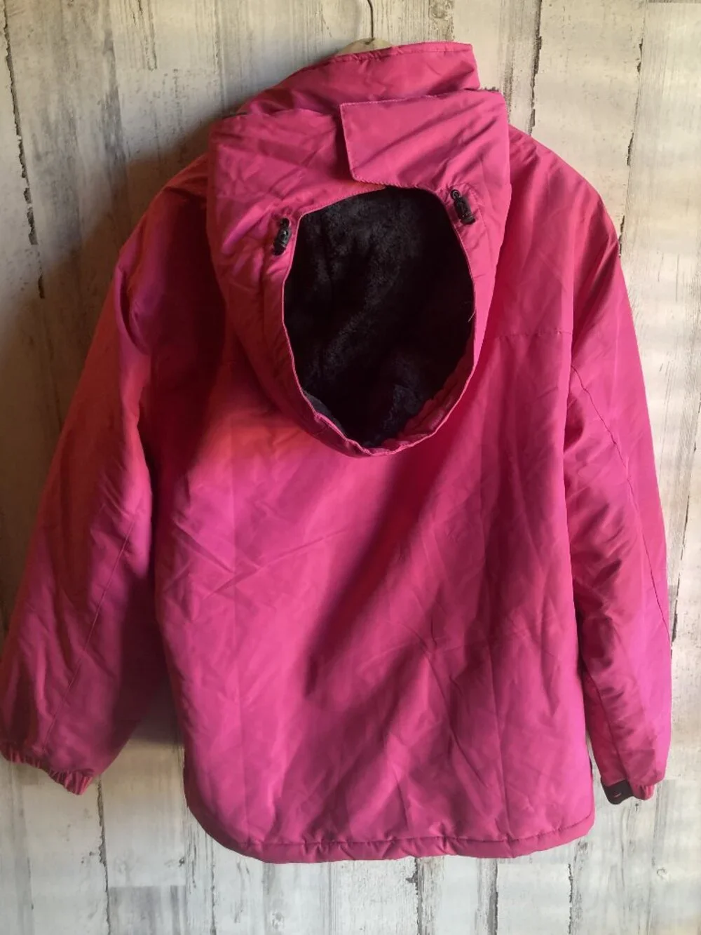 NWT MOERDENG Ski Jacket 2XL Removable Hood Hot Pink Plush Lining